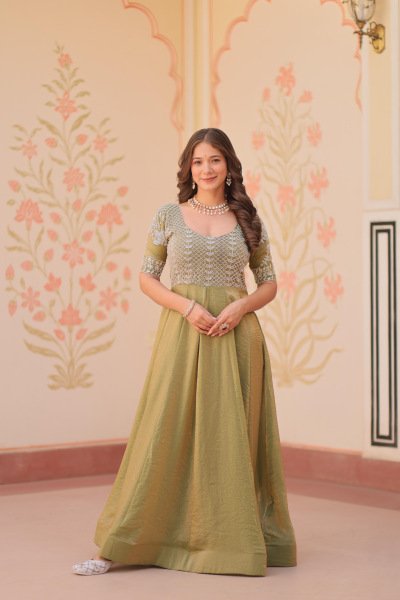 Fandy Designer partywear  Gown  Ethnic Gown