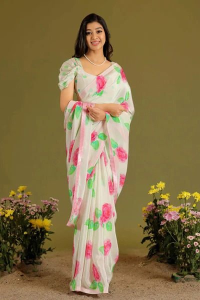 Green Kurti Designer Saree